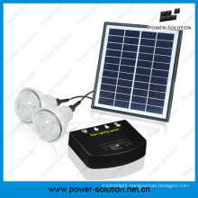 Rechargeble Solar System with 2 Bulbs&Mobile Phone Charger&4W Solar Panel&2W Solar Bulb for Indoor